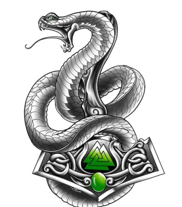 Snake hammer fantasy weapon concept